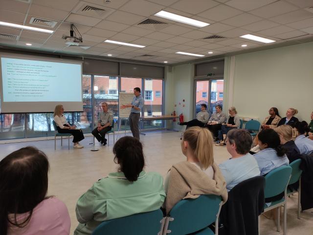 Photo showing trainers and delegates in a SAGE & THYME Foundation Level workshop