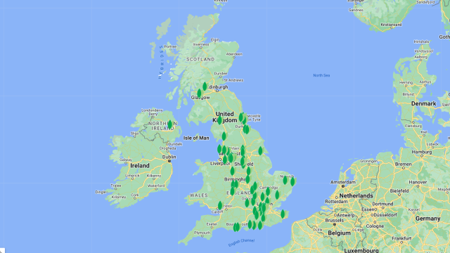 Map of licensed organisations